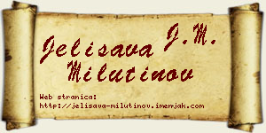 Jelisava Milutinov vizit kartica